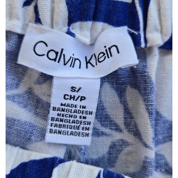 Calvin Klein Women's Dress Trouser Pants Linen Blend Size Small Pull on Comfort - Picture 3 of 10